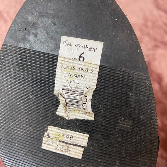 Miss Selfridge Black Studded Chunky Gladiator Sandals 8.5 - Picture 5 of 7